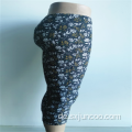 Crimpprozess Rayon Bedruckte Legging mittlerer Länge